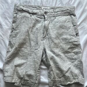 Goodfellow & Co Light Gray Linen-Blend Flat Front Shorts